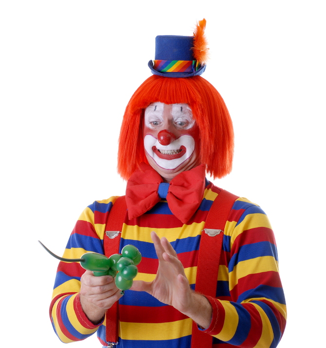 ballonklovn med ballon
